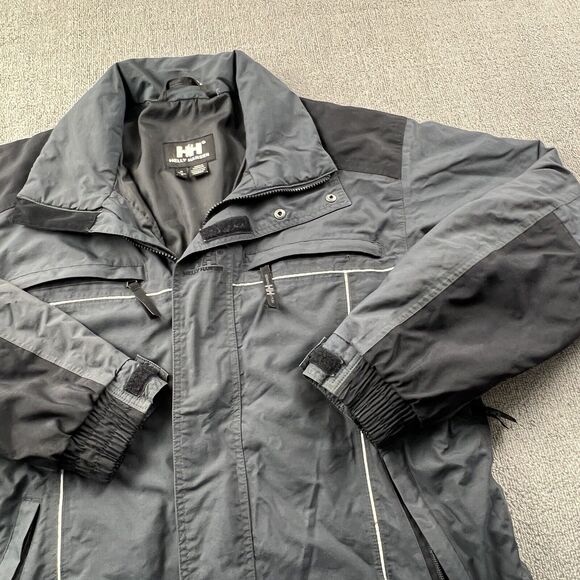 Helly Hansen Jacket Adult Medium Gray Full Zip Long Sleeve Outdoor Casual Men's - Picture 4 of 15